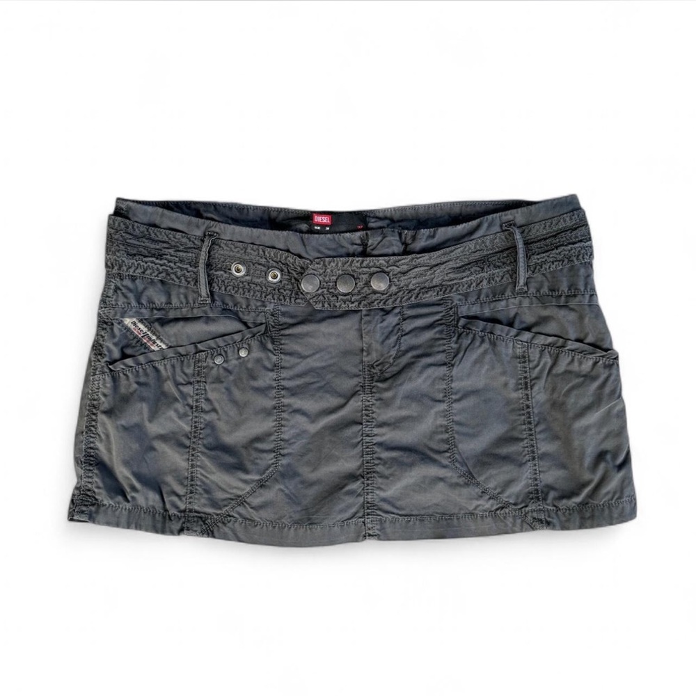 Vintage 2000s DIESAL cargo belt mini skirt